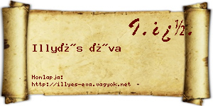 Illyés Éva névjegykártya